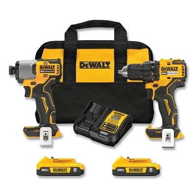 Cordless Combination Tool Kit, 2-Tool, 20V MAX* Compact, Incl Drill and Impact Drivers/Batt/Chrgr/Bag