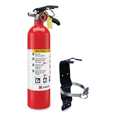Pro Multi-Purpose Fire Extinguisher, ABC Fire Type, 2.5 lb Capacity, Rechargeable, Includes Strap Bracket