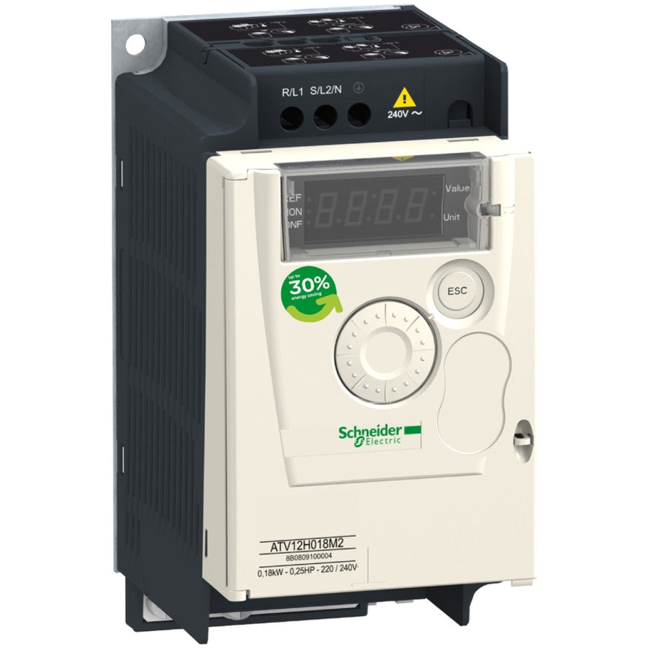 Altivar 12 Variable Speed Drive, 1-Phase, 100-120 V AC, 0.37 kW, 0.5 hp
