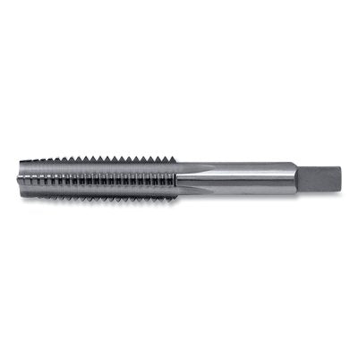 Straight Flute Taper Chamfer Hand Tap, #4-40 UNC Tool Size, 1.875 in OAL, 3 Flutes