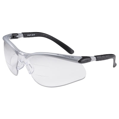 3M 11458-00000-20 BX Dual Reader Safety Eyewear, +2.0 Diopter Polycarbon Anti-Fog Lenses, Silver/Black Frame