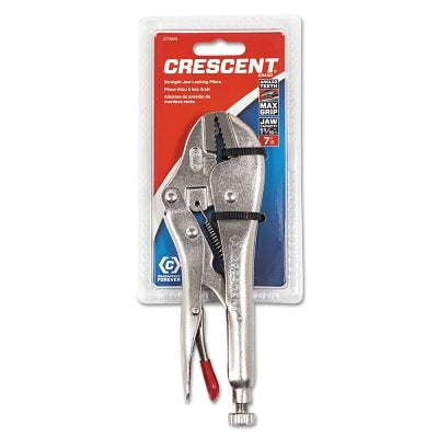 Locking Jaw Pliers, Straight Jaw, 7 in Long
