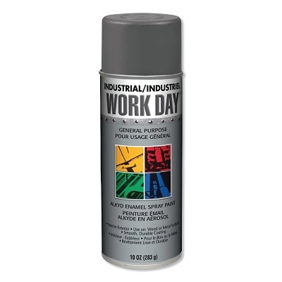 Industrial Work Day Enamel Paint, 10 oz Aerosol Can, Dark Gray