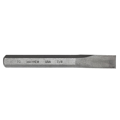 Cold Chisels, 7 1/2 in Long, 7/8 in Cut, Sand Blasted, 6 per box