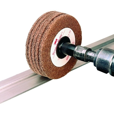 3M 048011-14593 Cut and Polish Disc D5, Aluminum Oxide Medium, 3 in dia x 1-1/4 in L x 1/4 in, 10000 RPM, Tan