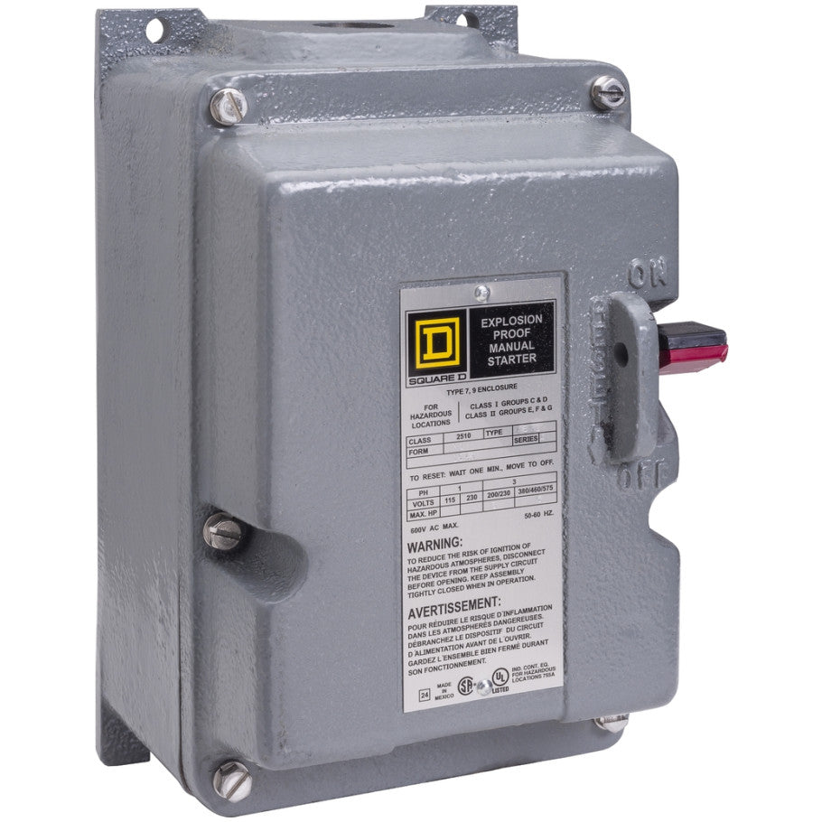 Manual Starter, NEMA 7/9, 3-Pole, Size M0, 600VAC