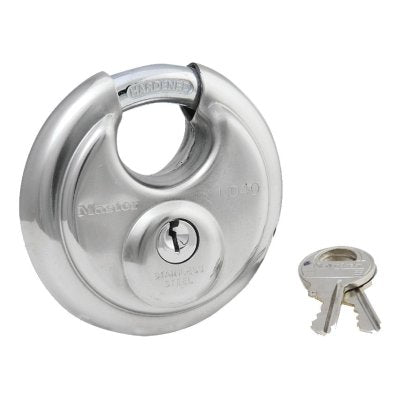 Shielded Padlock, Keyed, Steel, 3/8 in Shackle dia