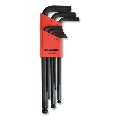 Ball End L-Wrench Set, ProGuard Finish, 1.5 mm to 10 mm, Metric, 9-Pc Set