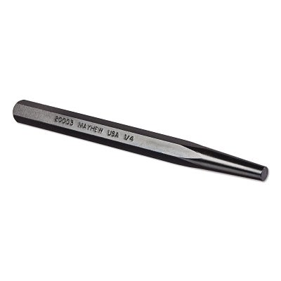 Solid Punch, 5 in L, 1/4 in Tip, Alloy Steel