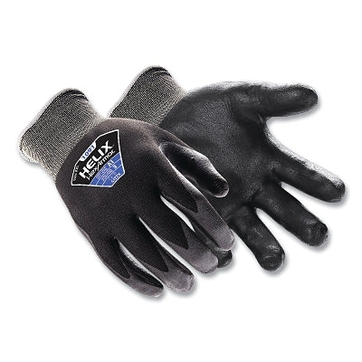 Helix High-Dexterity Work Gloves, 1091, Nylon, Large, Black/Gray