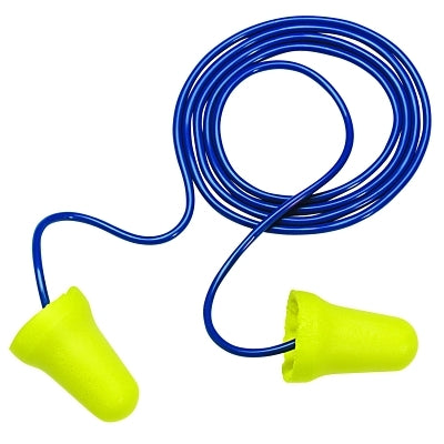 3M 312-1222 E-A-R E-Z-Fit Foam Earplugs, Polyurethane, Yellow, Corded
