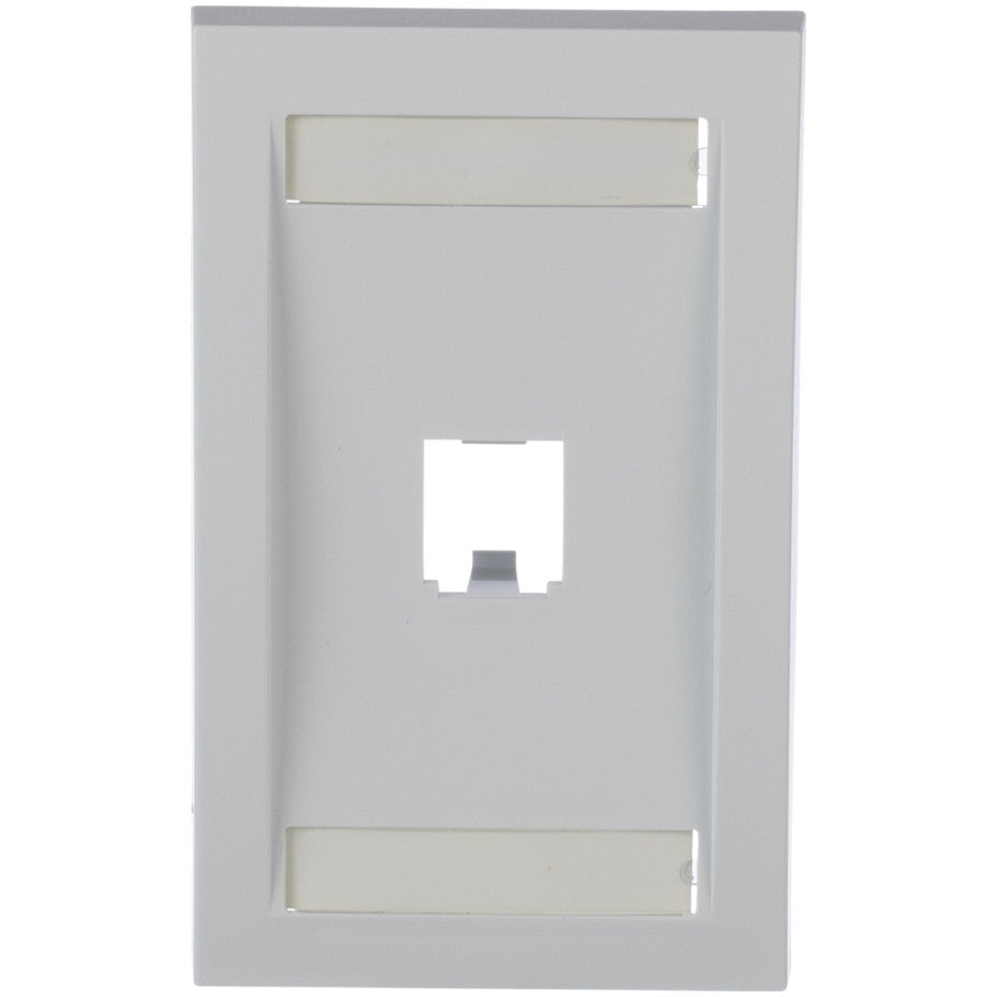 Mini-Com Executive Series Faceplate, 1-Gang, 1-Port, White