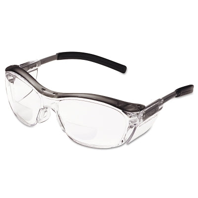 3M 11435-00000-20 Nuvo Reader Protective Eyewear, +2.0 Diopter, Clear Anti-Fog Lens, Gray Frame
