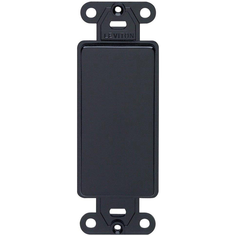 Quickport Decora Wall Plate Insert, Multimedia, Blank, Black