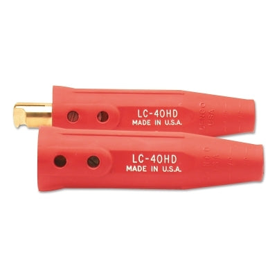 Cable Connector, 3/0 AWG to 4/0 AWG Cap, Double Oval-Point Screw, Red