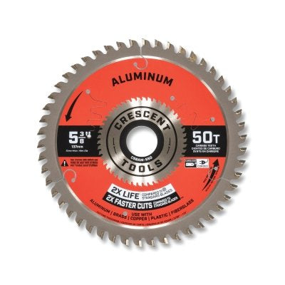 Aluminum Circular Saw Blade, 3/4 in dia Arbor, 50 Teeth, 5-3/8 in dia Blade, Medium, 5 EA/PK