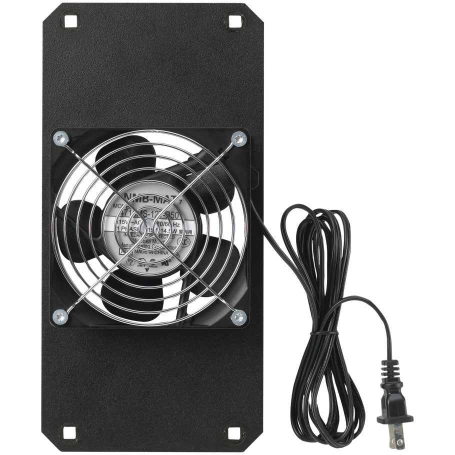 4-Inch Fan Kit, Includes Plug and Blocking Plates, 115 Vac, 100 CFM, Compatible with up to 36 in. Deep Cabinets, Black