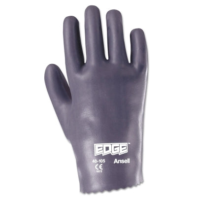 40-105 Nitrile Gloves, Slip-On Cuff, Cotton Lined, Size 9, Gray