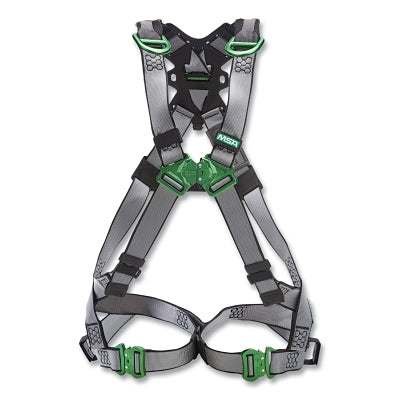 V-FIT Full-Body Harness, Back/Shoulder D-Rings, XL, QC Chest/Leg Strap Buckles, Shoulder Padding