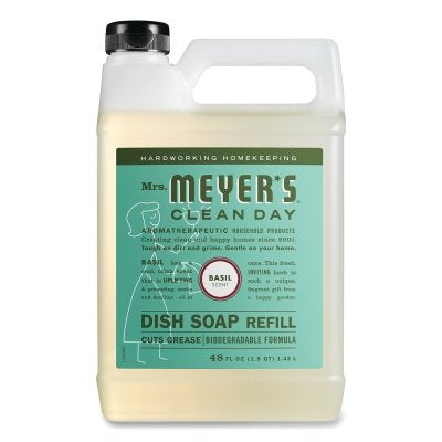 Dish Soap Refill, Basil, 48 fl oz