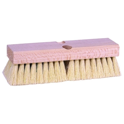 Deck Scrub Brushes, 10 in Hardwood Block, 2 in Trim, Tampico Fill