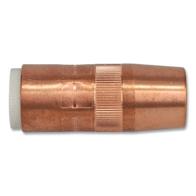 Centerfire Style MIG Gun Nozzle, 3/4 in Bore, 1/4 in Recess, Copper