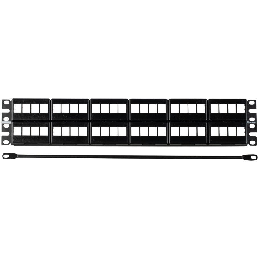 Copper Patch Panels, Non Shielded, Black, 48 Port, 2 RU