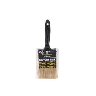 Factory Sale Polyester Paint Brushes, 3 in W, Polyester, plastic handle