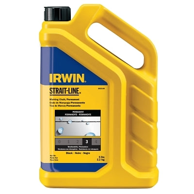 Strait-Line Permanent Staining Marking Chalk, 5 lb, Bottle, Jet Black