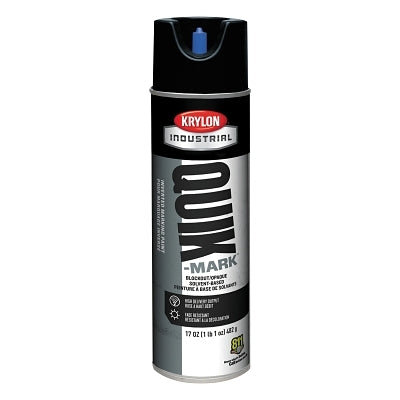 Quik-Mark Solvent-Based Inverted Marking Paint, 17 oz wt, Aerosol Can, APWA Black