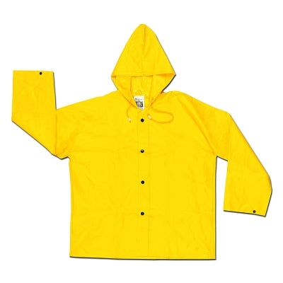388JH Dominator Hooded Rain Jacket, 0.42 mm, PVC/Hi-tensile Poly/PVC, Green, 2X-Large