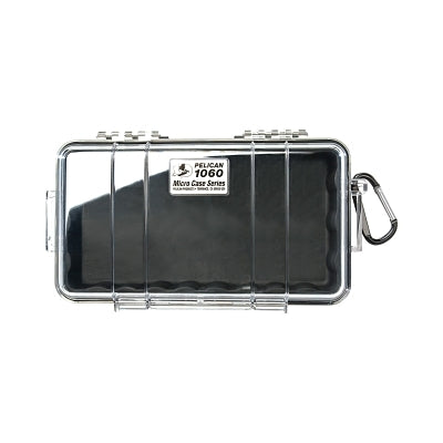 1060 Micro Cases, 0.05cu ft, 8.25 in x 4.25 in x 2.25 in, Black/Clear
