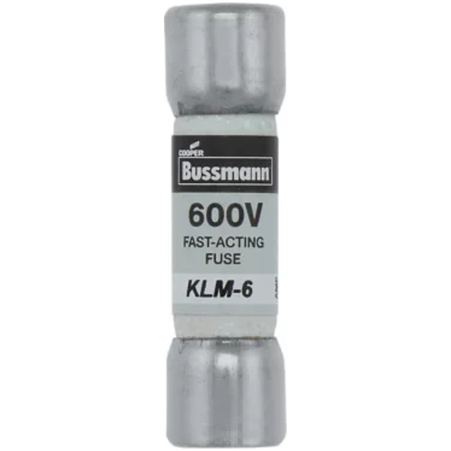 Fast Acting Fuses, Fast-Acting, 13/32 (Dia.) x 1-1/2 (L) in, 6 A, 600 V ac/dc, 100 (V ac) kA, 50 (V dc) kA
