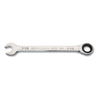 90-Tooth 12 Point Ratcheting Combination Wrench, SAE, 1-1/8 in