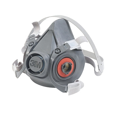 3M 6300 Half Facepiece Reusable Respirator 6000 Series, Large, Resist Gases, Vapors, Particulates, Adjustable Strap, TPE