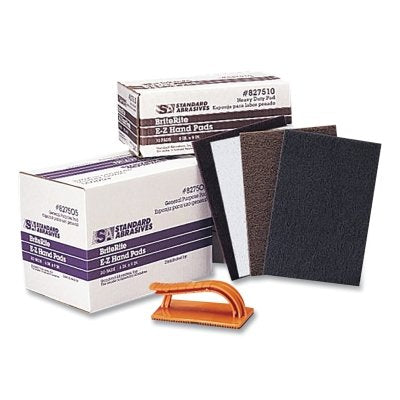 Industrial Scouring Hand Pad, 9 in L x 6 in W, Aluminum Oxide, Green