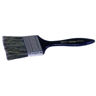 Chip & Oil Brush, 5/16 in Thick, 2 in Wide, Gray China Bristles, Plastic Handle