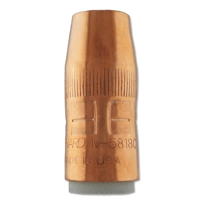 Centerfire MIG Nozzle, 1/8 in Recess, 5/8 in Bore, For T Series Tip, Copper