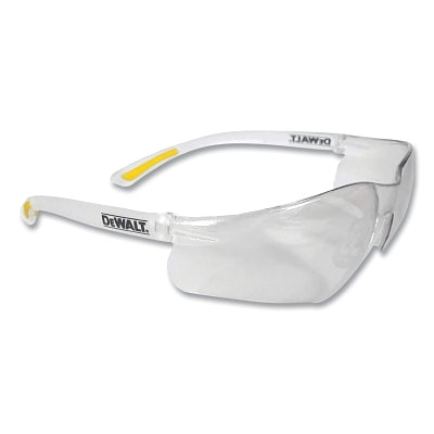 Contractor Pro Safety Glasses, Clear Lens, Polycarbonate, Hard Coat, Clear Frame
