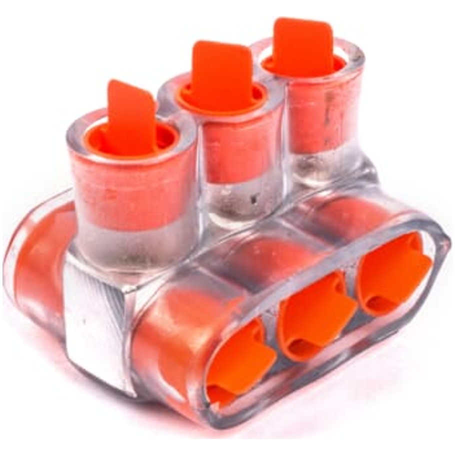 Double-Sided Insulated Multi-Cable Connector Block, 3 Outlet, 14 to 2/0 AWG