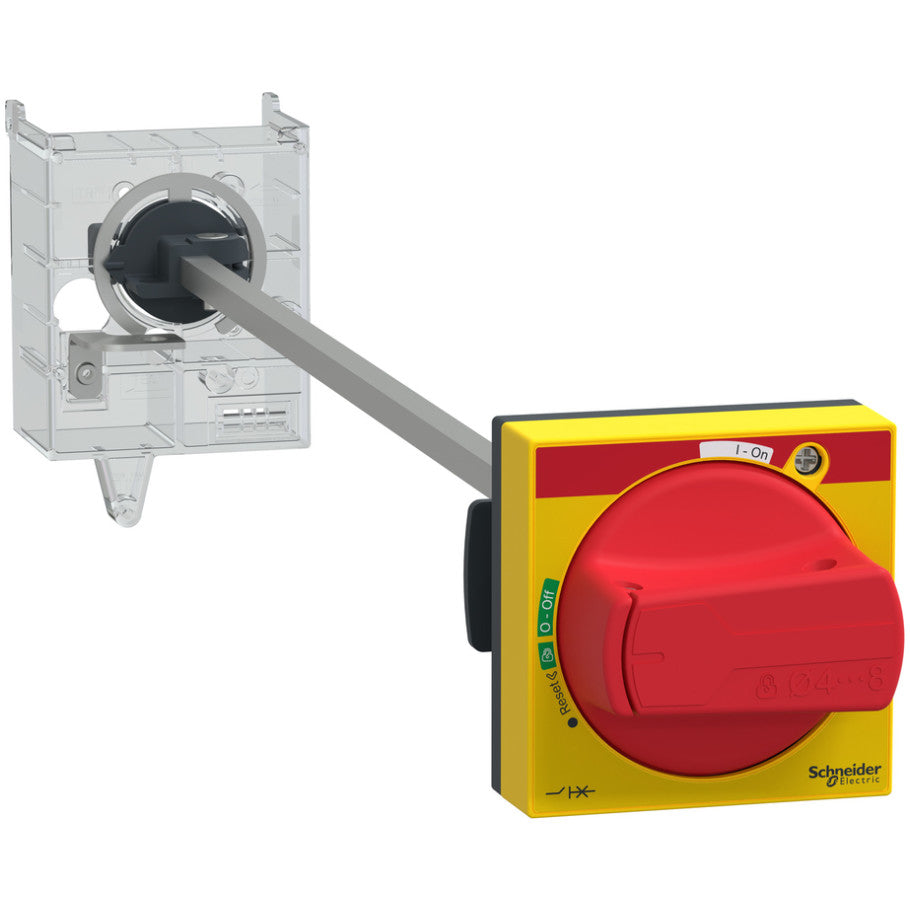 Extended Rotary Handle kit,TeSys Deca, IP65, red handle, without trip indication, for GV3L-GV3P