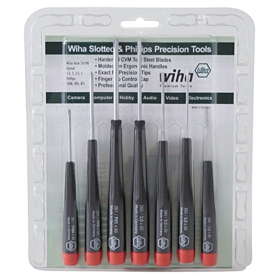 Precision Tool Set, 8-pc, Slotted, Phillips and Pliers