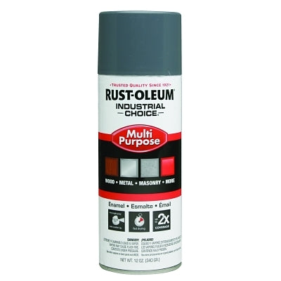 Industrial Choice 1600 System Enamel Aerosols, 12 oz, Universal Gray, High-Gloss
