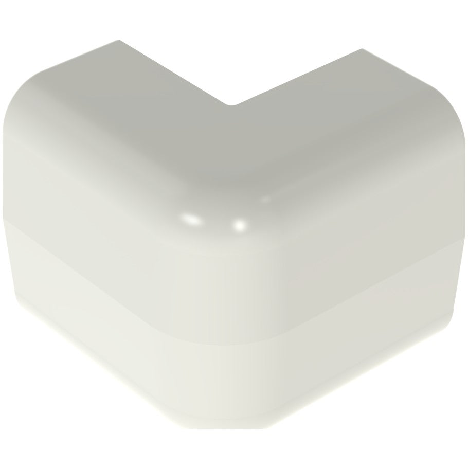 Surface Raceway, LD5 Low Volt. O/S Cnr Fitting, Off-White