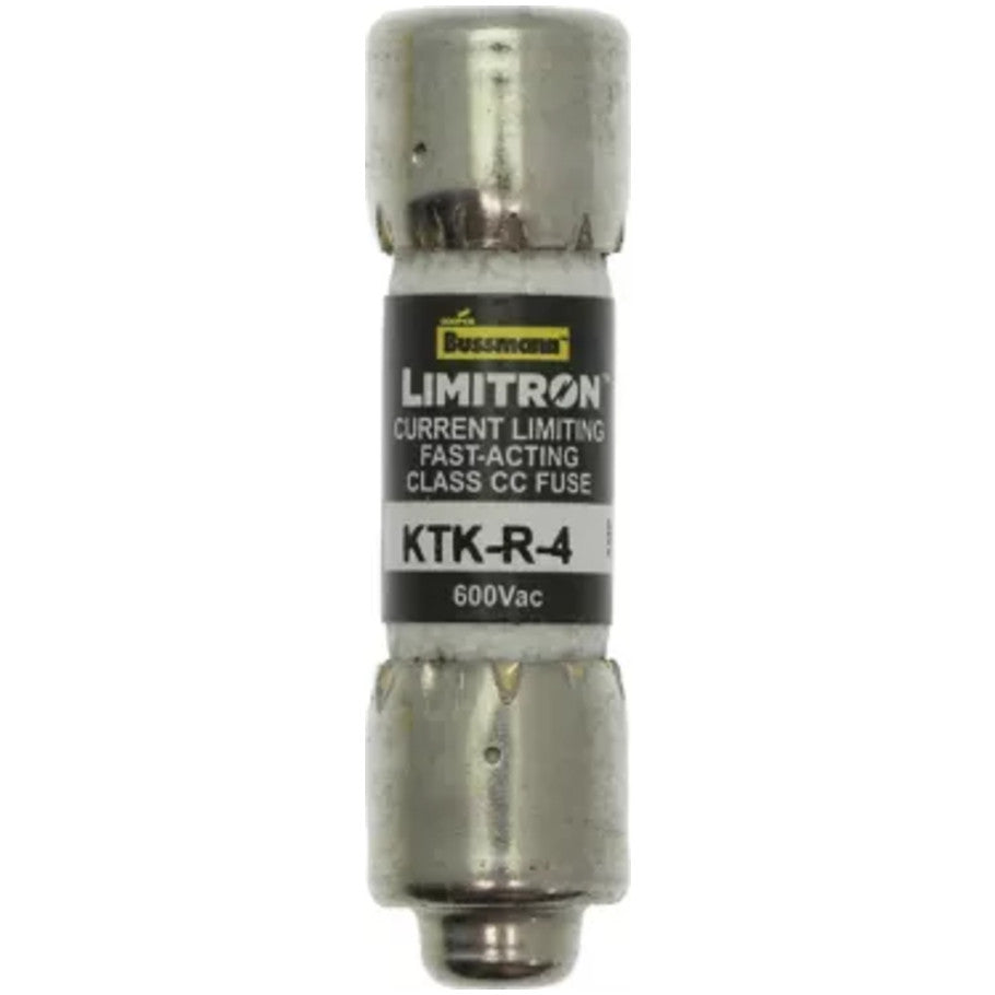 Limitron KTK-R Series Class CC Fast Acting Fuse, Rejection Type, Current-Limiting, 4A, 600V