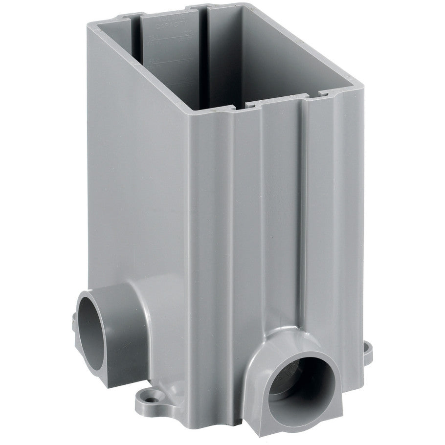 PVC Flush Rectangular Concrete Floor Box-1 in. Hubs
