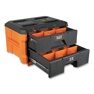 MODbox Toolbox, Two Drawer, 22.3 in L x 16.4 in W x 14.4 in H, Orange