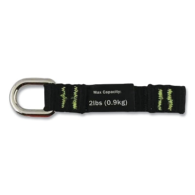 Squids 3700 Web Tool Tether Attachment, D-Ring Tool Tails, 3.5 in L, 2 lb Load Capacity, Black