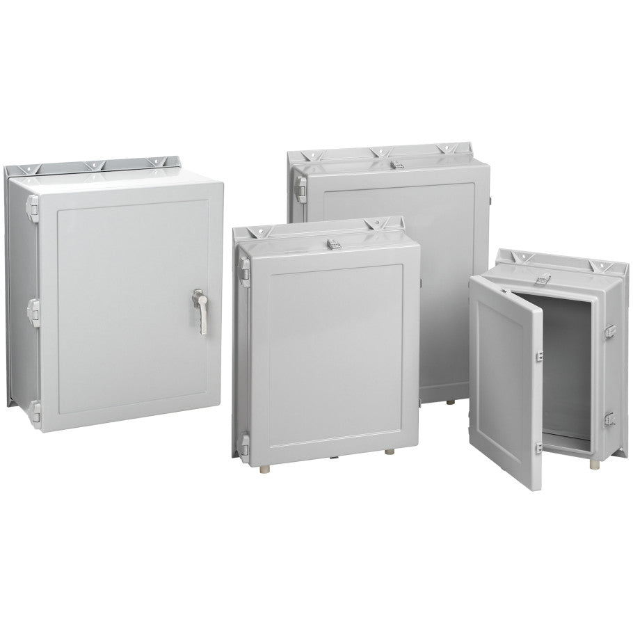 Medium Enclosure, Type 4X, Fiberglass, Wall-Mount, 20.19 x 16.25 x 8 in.