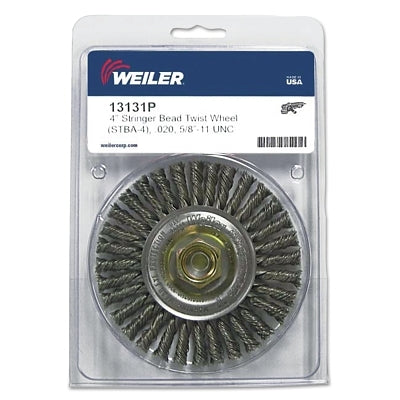 Roughneck Stringer Bead Wheel, 4 in dia x 3/16 in Face W x 5/8 in-11 UNC x 0.020 in, 20000 RPM, 5 EA/CTN